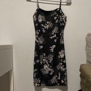 XS black floral print Miami dress